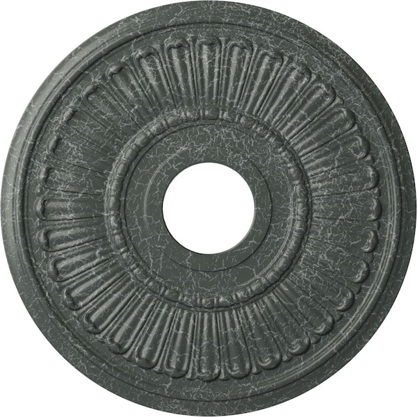Ekena Millwork Melonie Ceiling Medallion (Canopies up to 6 3/8"), 16"OD x 3 5/8"ID x 3/4"P, Athenian Green Crackle CM16MLAGC - main